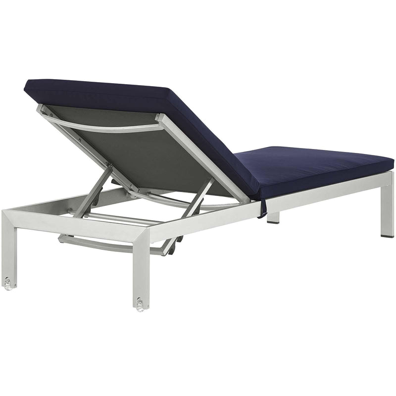 Shore Chaise with Cushions Outdoor Patio Aluminum Set of 2