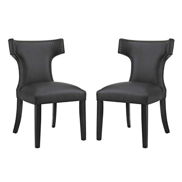 Curve Dining Side Chair Vinyl Set of 2 image