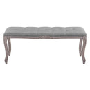 Regal Vintage French Upholstered Fabric Bench