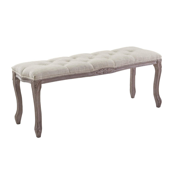Regal Vintage French Upholstered Fabric Bench image