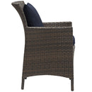 Conduit Outdoor Patio Wicker Rattan Dining Armchair
