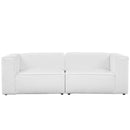 Mingle 2 Piece Upholstered Fabric Sectional Sofa Set
