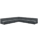 Mingle 7 Piece Upholstered Fabric Sectional Sofa Set