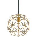 Rarity Geometric Decagon-Shaped Brass Pendant Light