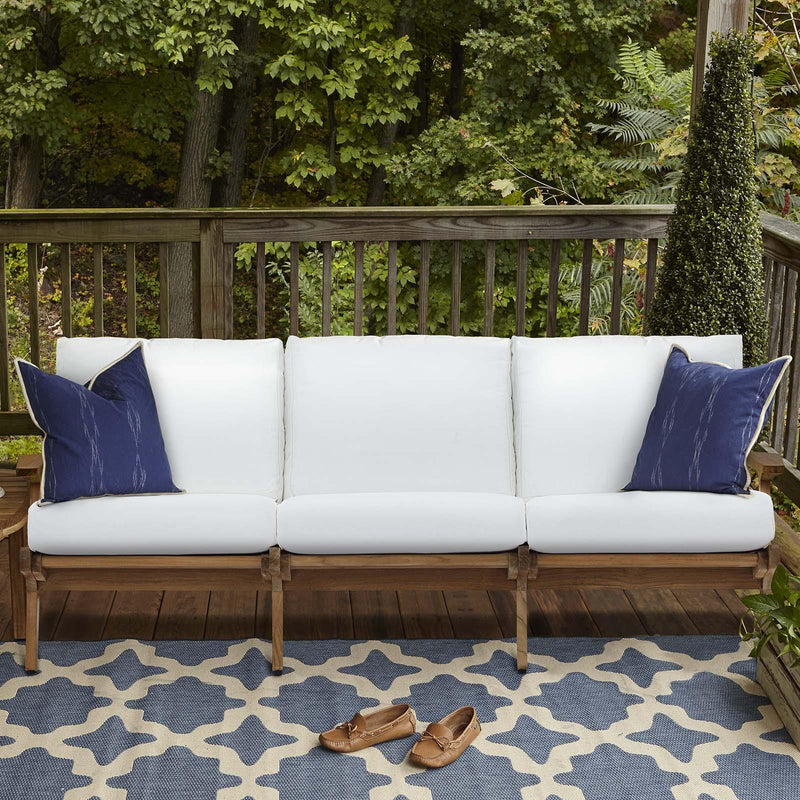 Saratoga Outdoor Patio Premium Grade A Teak Wood Sofa