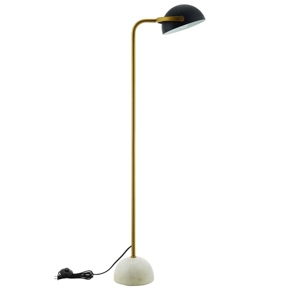 Convey Bronze and White Marble Floor Lamp image