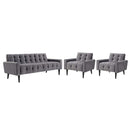 Delve Living Room Set Performance Velvet Set of 3