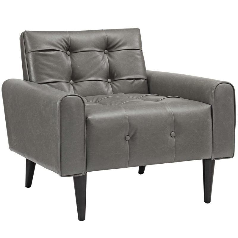 Delve Upholstered Vinyl Accent Chair