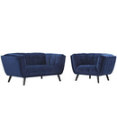 Bestow 2 Piece Performance Velvet Loveseat and Armchair Set
