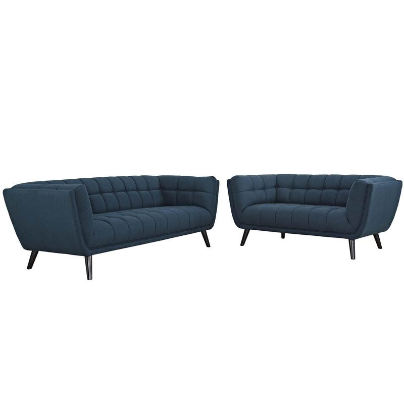 Bestow 2 Piece Upholstered Fabric Sofa and Loveseat Set image