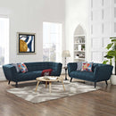 Bestow 2 Piece Upholstered Fabric Sofa and Loveseat Set
