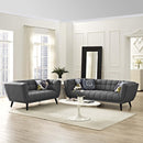 Bestow 2 Piece Upholstered Fabric Sofa and Loveseat Set