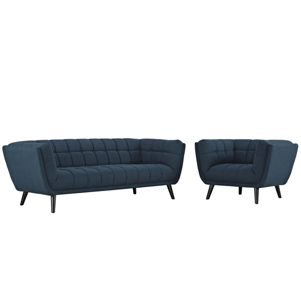 Bestow 2 Piece Upholstered Fabric Sofa and Armchair Set image