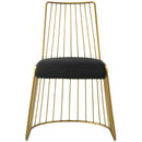 Rivulet Gold Stainless Steel Performance Velvet Dining Chair