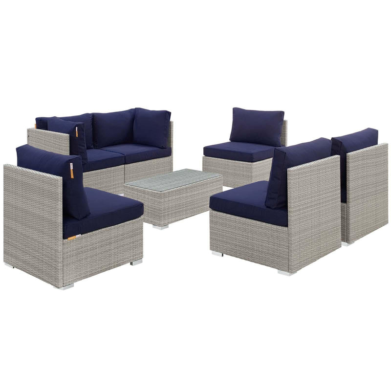 Repose 7 Piece Outdoor Patio Sunbrella� Sectional Set