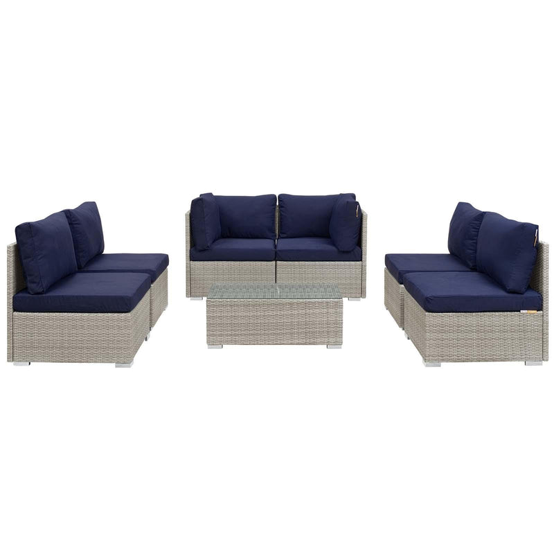 Repose 7 Piece Outdoor Patio Sunbrella� Sectional Set