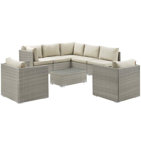 Repose 8 Piece Outdoor Patio Sunbrella� Sectional Set