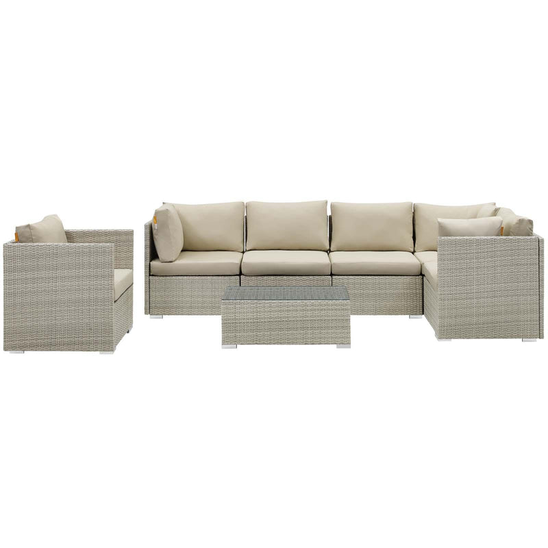 Repose 7 Piece Outdoor Patio Sunbrella� Sectional Set