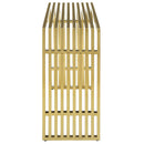 Gridiron Stainless Steel Console Table