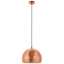 Dimple 13.5" Half-Sphere Rose Gold Pendant Light