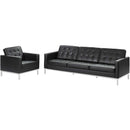 Loft 2 Piece Leather Sofa and Armchair Set