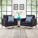 Loft 2 Piece Leather Armchair Set