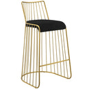 Rivulet Gold Stainless Steel Performance Velvet Bar Stool