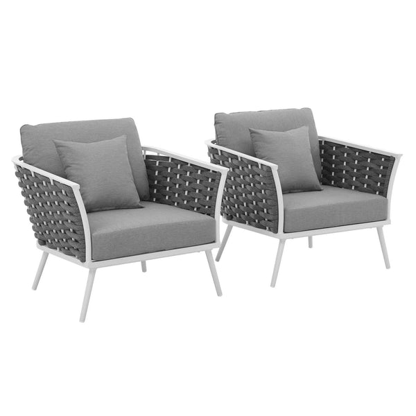 Stance Armchair Outdoor Patio Aluminum Set of 2 image