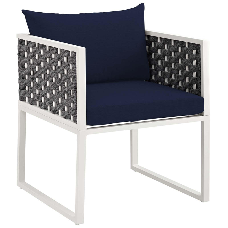 Stance Dining Armchair Outdoor Patio Aluminum Set of 2