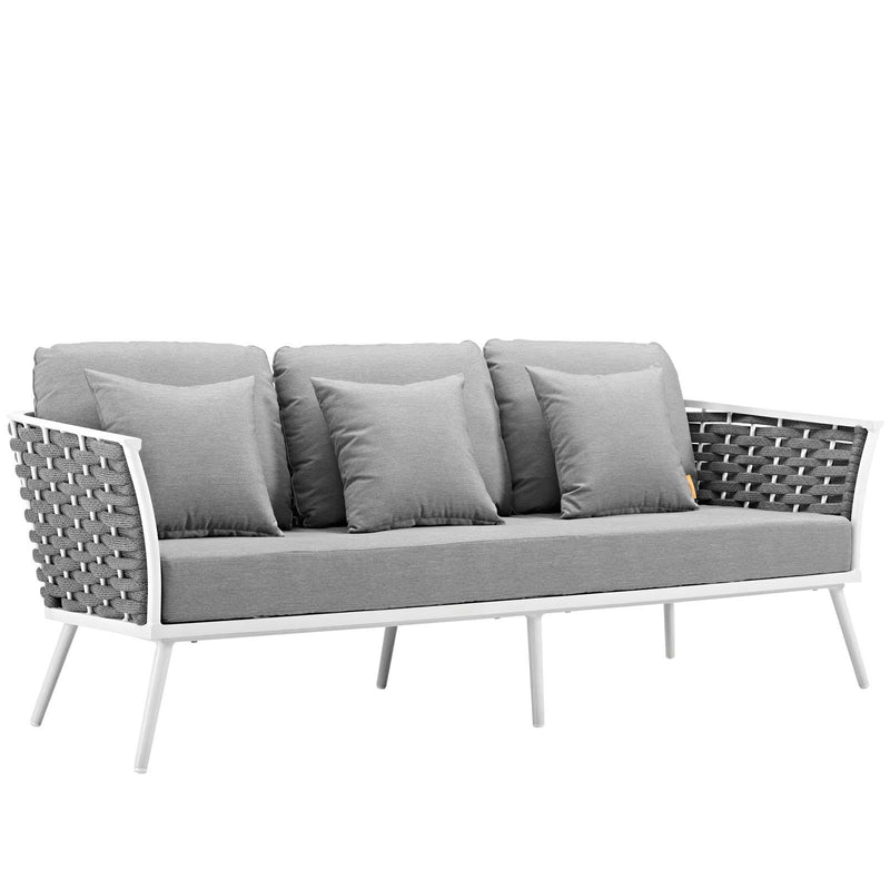 Stance 7 Piece Outdoor Patio Aluminum Sectional Sofa Set