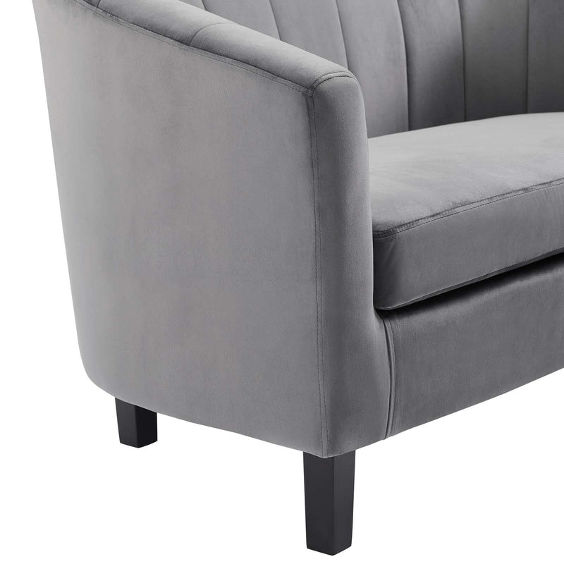 Prospect Channel Tufted Performance Velvet Armchair