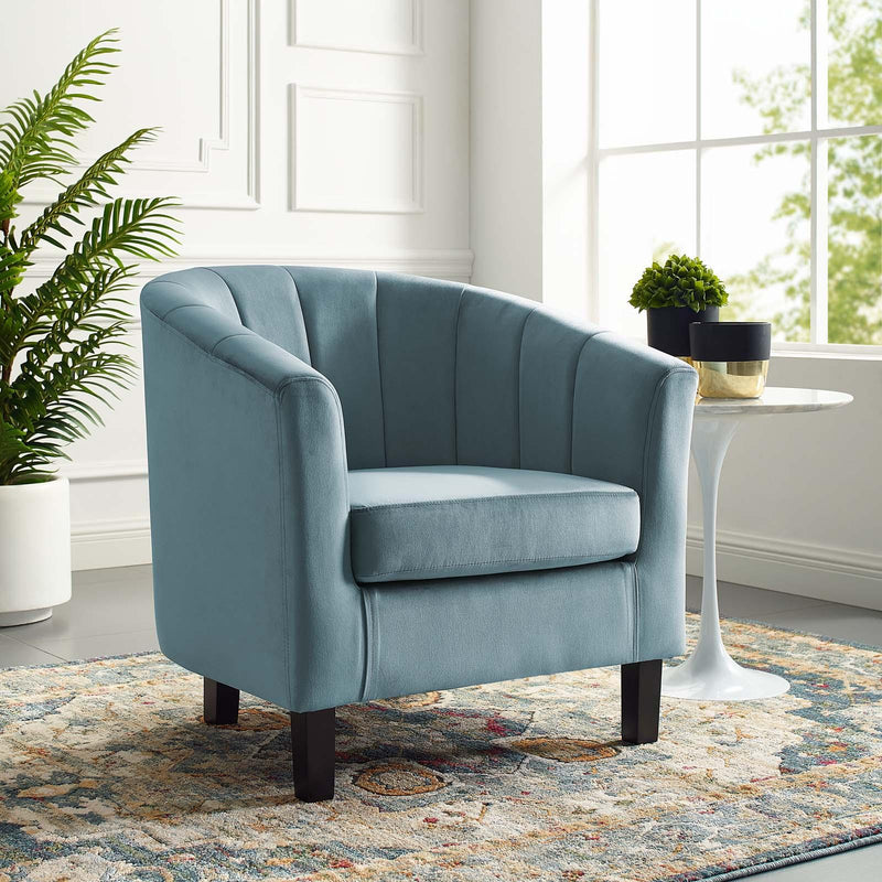 Prospect Channel Tufted Performance Velvet Armchair