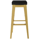 Arrive Gold Stainless Steel Performance Velvet Bar Stool