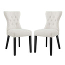 Silhouette Dining Side Chairs Upholstered Fabric Set of 2