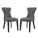Silhouette Dining Side Chairs Upholstered Fabric Set of 2
