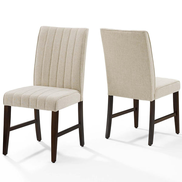 Motivate Channel Tufted Upholstered Fabric Dining Chair Set of 2 image