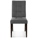 Promulgate Biscuit Tufted Upholstered Fabric Dining Chair Set of 2