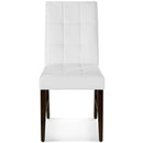 Promulgate Biscuit Tufted Upholstered Faux Leather Dining Side Chair Set of 2