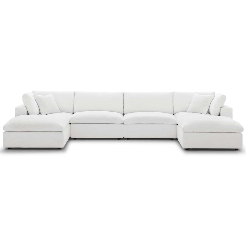 Commix Down Filled Overstuffed 6 Piece Sectional Sofa Set