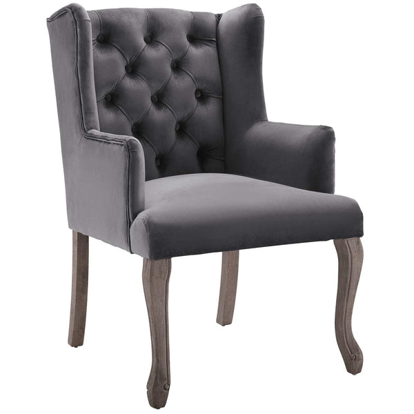 Realm French Vintage Dining Performance Velvet Armchair image