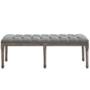 Province French Vintage Upholstered Fabric Bench