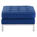 Loft Tufted Upholstered Faux Leather Ottoman