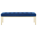 Loft Gold Stainless Steel Leg Large Performance Velvet Bench