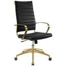 Jive Gold Stainless Steel Highback Office Chair