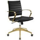 Jive Gold Stainless Steel Midback Office Chair