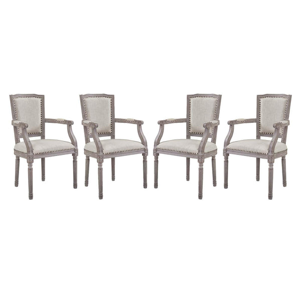 Penchant Dining Armchair Upholstered Fabric Set of 4 image