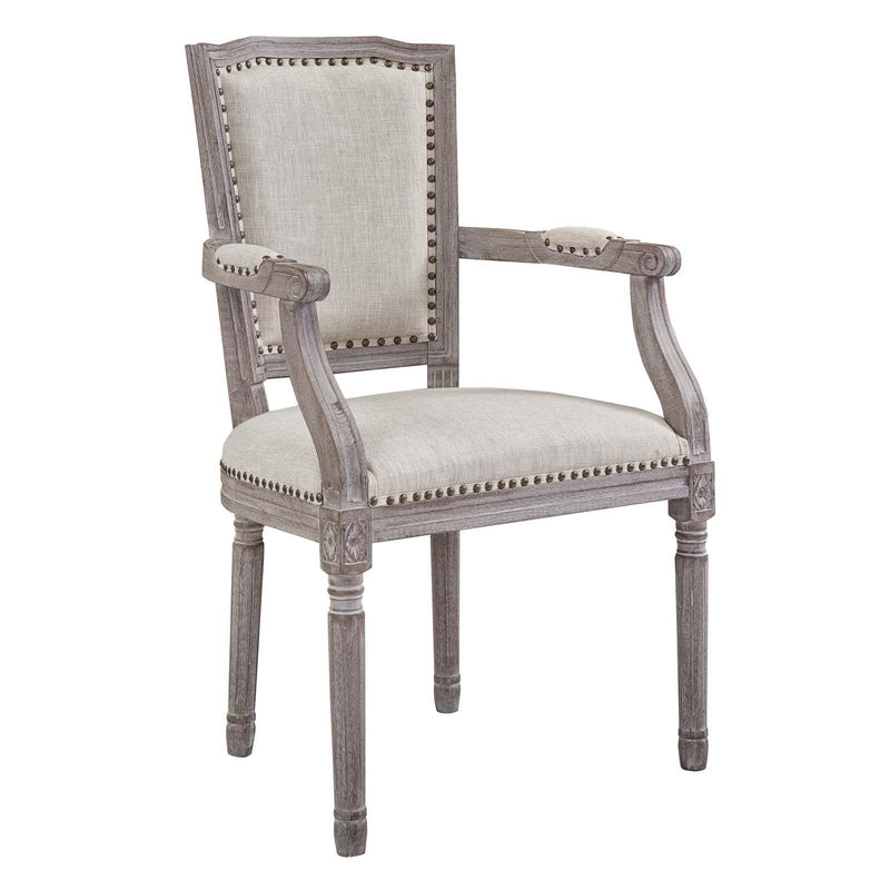 Penchant Dining Armchair Upholstered Fabric Set of 2