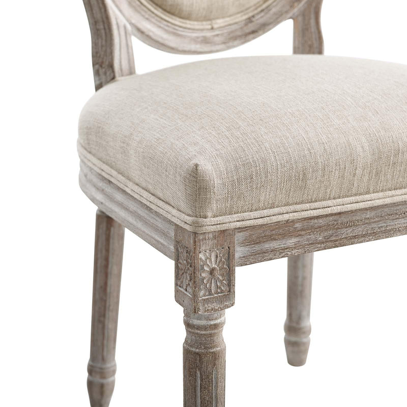 Emanate Vintage French Upholstered Fabric Dining Side Chair