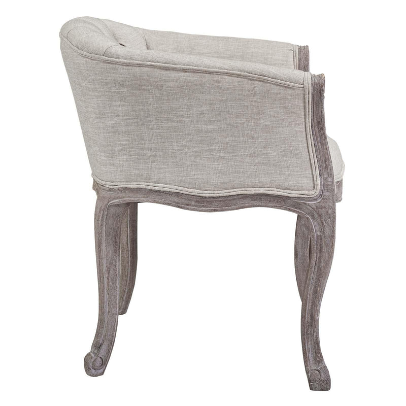 Crown Vintage French Upholstered Fabric Accent Chair