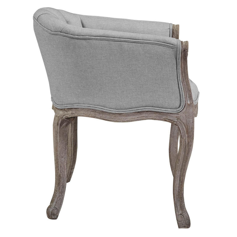 Crown Vintage French Upholstered Fabric Accent Chair